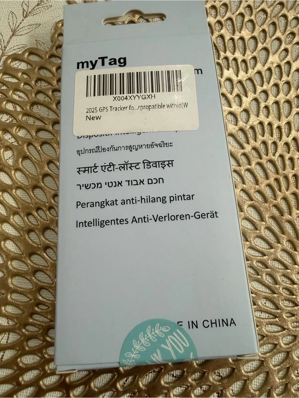 myTag Smart GPS Tracker Keychain Anti-Lost Device Compatible with Android & iPho